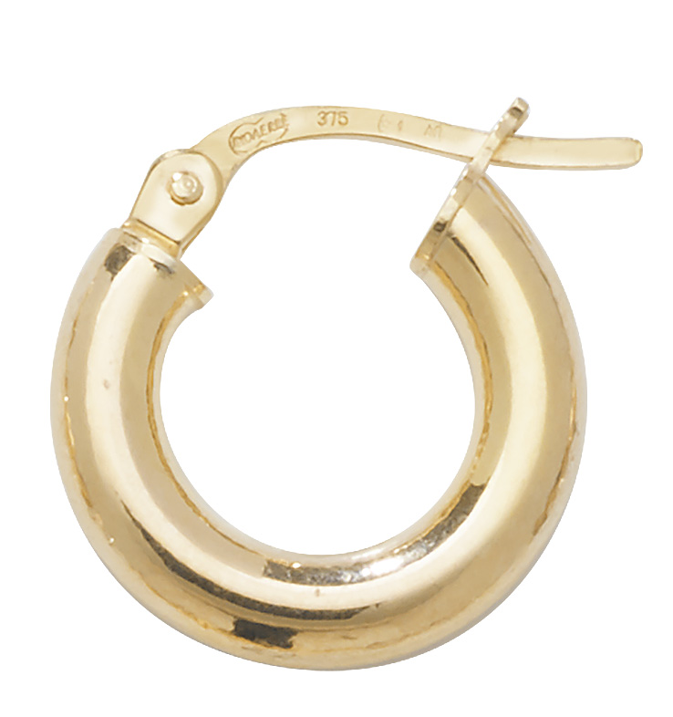 9k Yellow Gold Women Hoop Earrings – 9, 11, 15, 20, 25, 30, 35, 40, 50mm 230087U