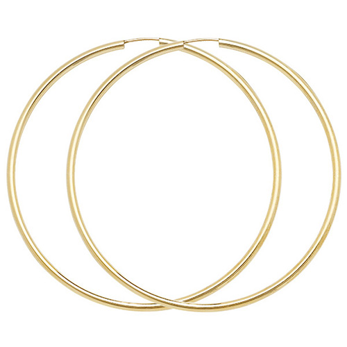 Hoop Earrings 9ct Carat Yellow Gold Ladies - 10, 16, 22, 27, 45, 55, 65, 80mm - Picture 7 of 9