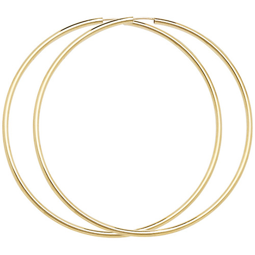 Hoop Earrings 9ct Carat Yellow Gold Ladies - 10, 16, 22, 27, 45, 55, 65, 80mm - Picture 8 of 9