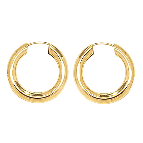 Hoop Earrings 9ct Carat Yellow Gold Ladies - 12, 16, 20, 25, 35, 45, 57, 65mm - Picture 7 of 9