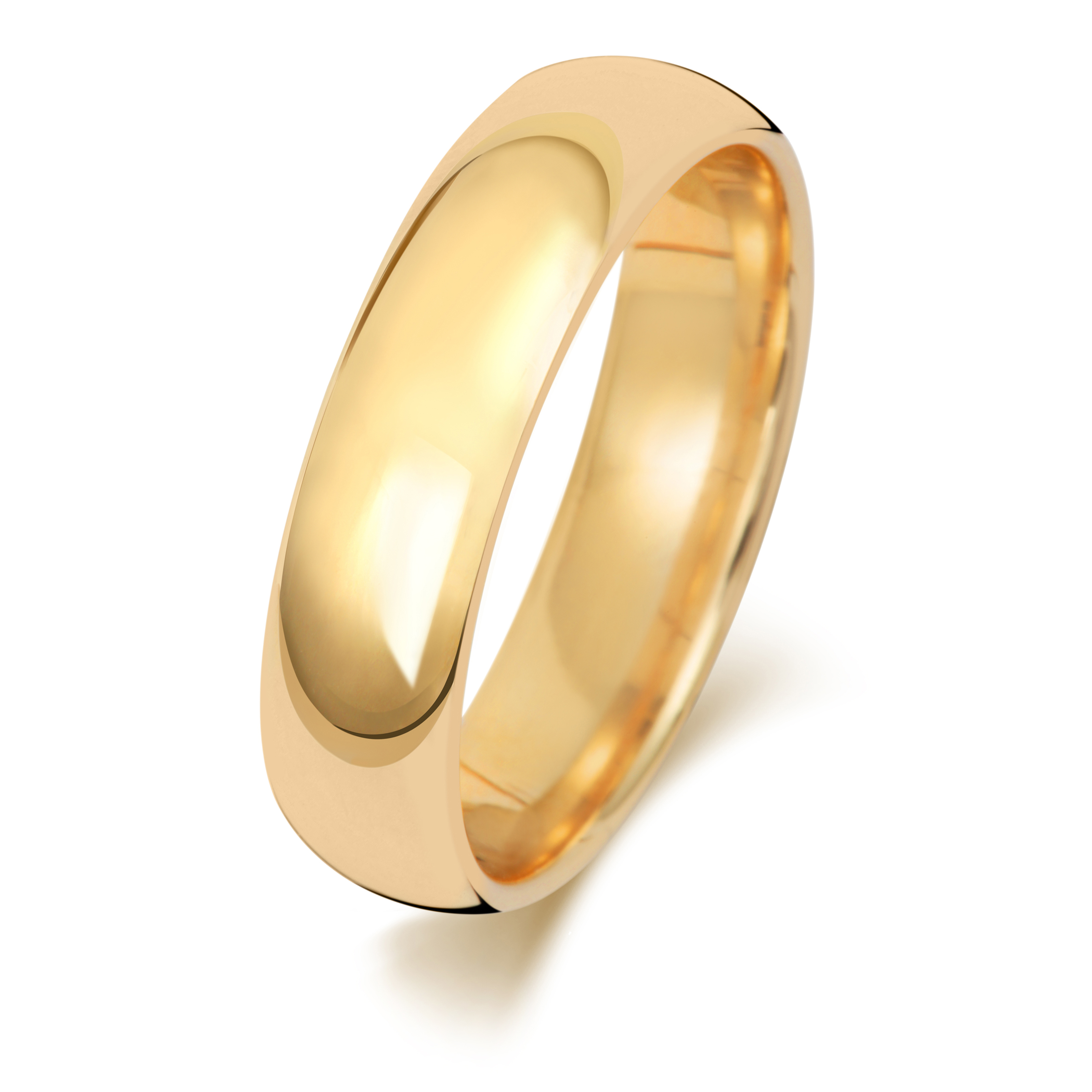 2.5 5 7mm Soft Court Wedding Band/Ring 3 6 Solid 18ct Carat Gold 2 4 