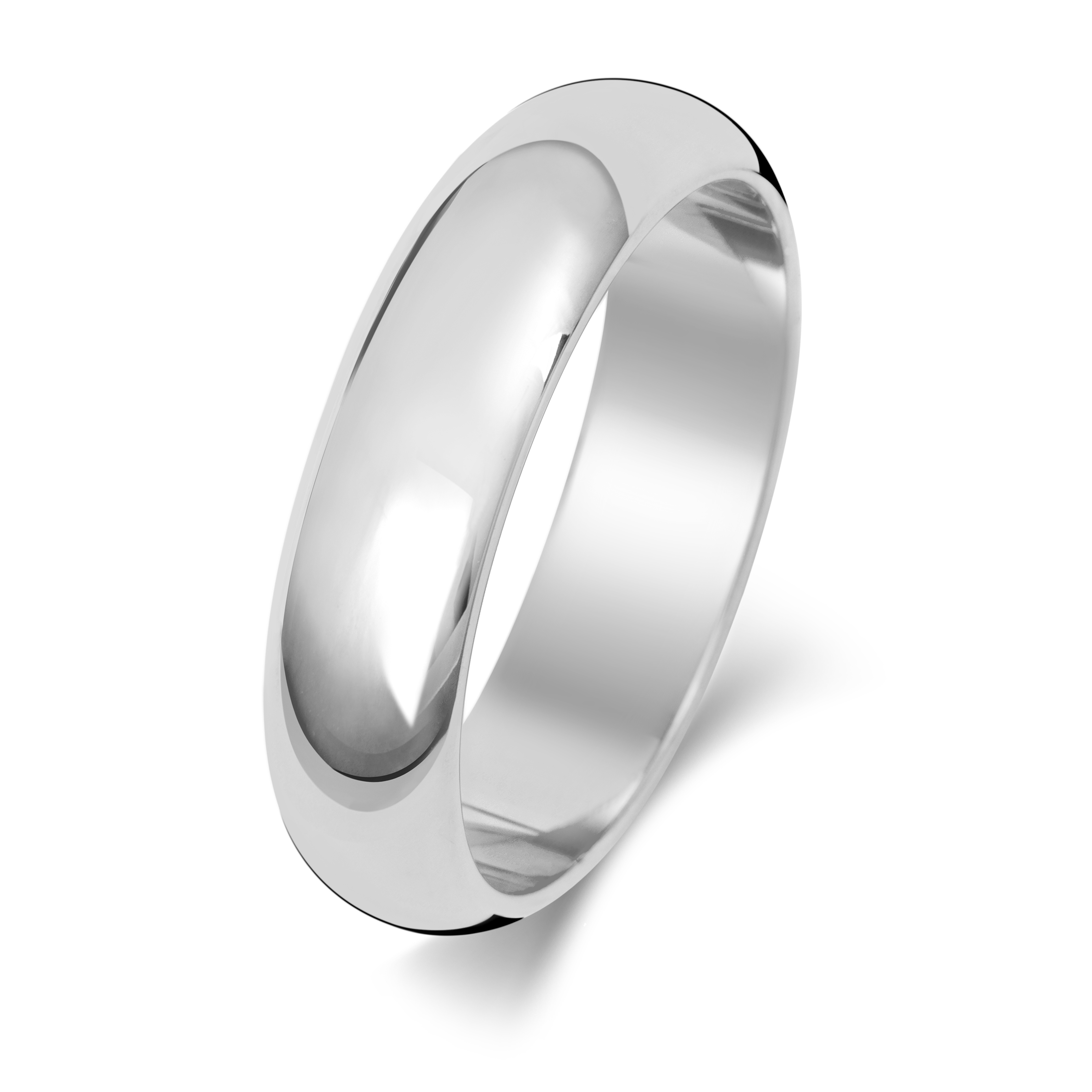 Platinum 2, 2.5, 3, 4, 5, 6mm D Shape Men/Women Wedding Band/Ring 232042U - Picture 6 of 7