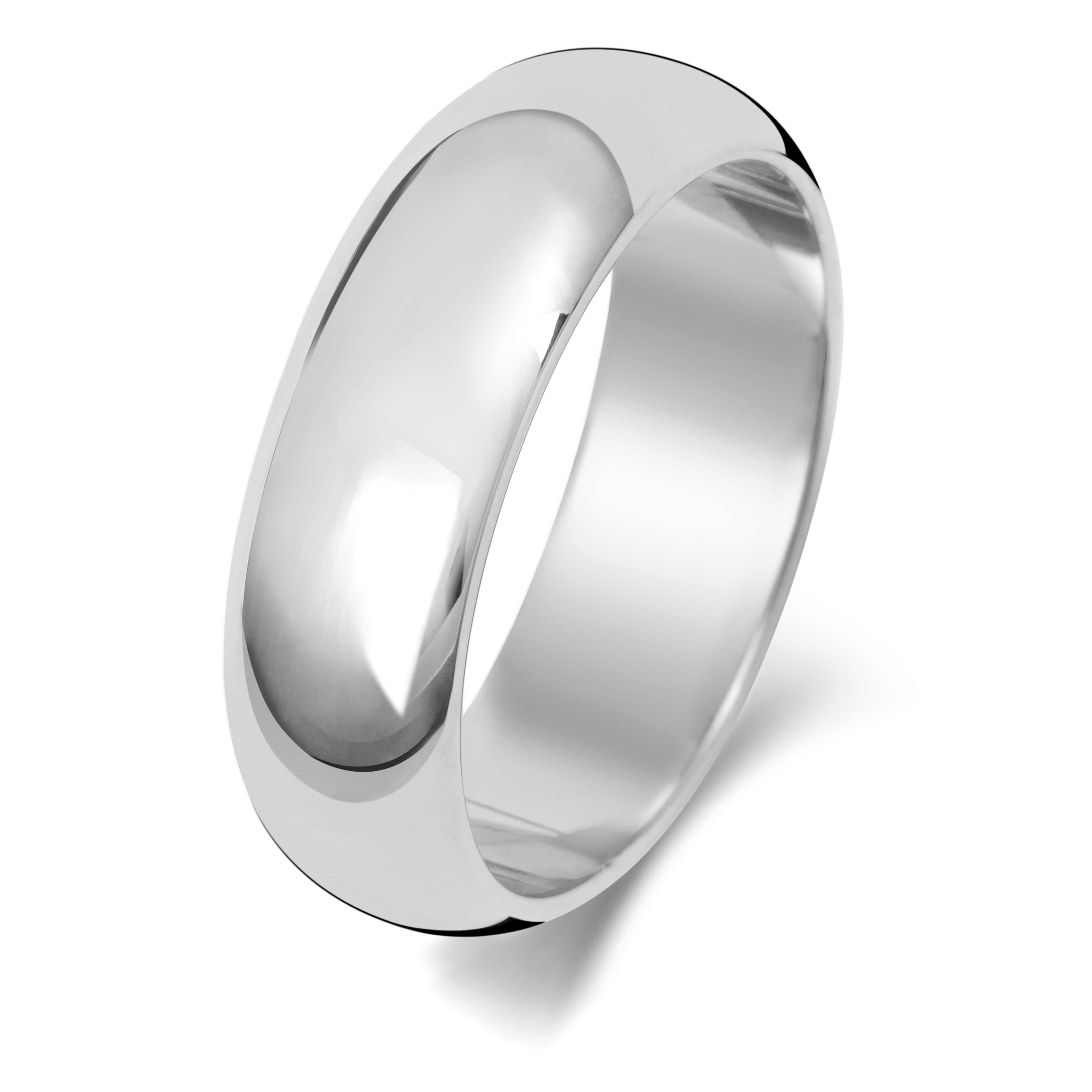 Platinum 2, 2.5, 3, 4, 5, 6mm D Shape Men/Women Wedding Band/Ring 232042U - Picture 7 of 7
