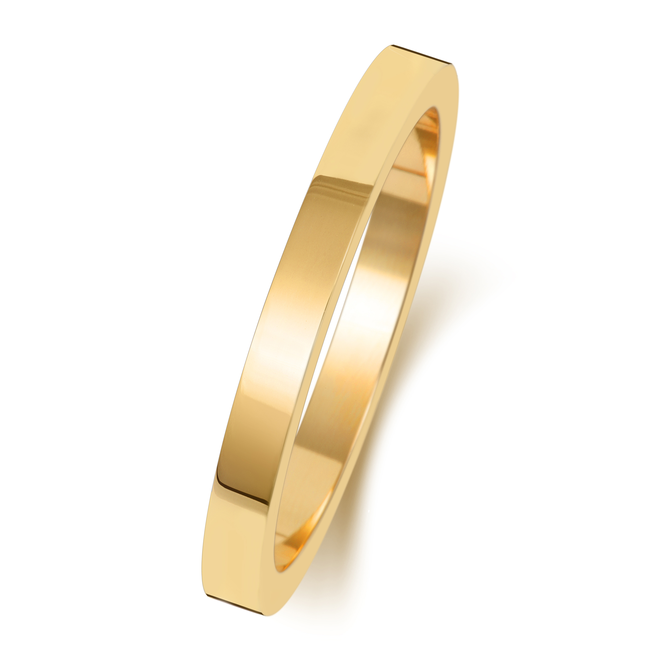 Wedding Band/Ring 18ct Carat Yellow Gold Men/Ladies 2mm Flat