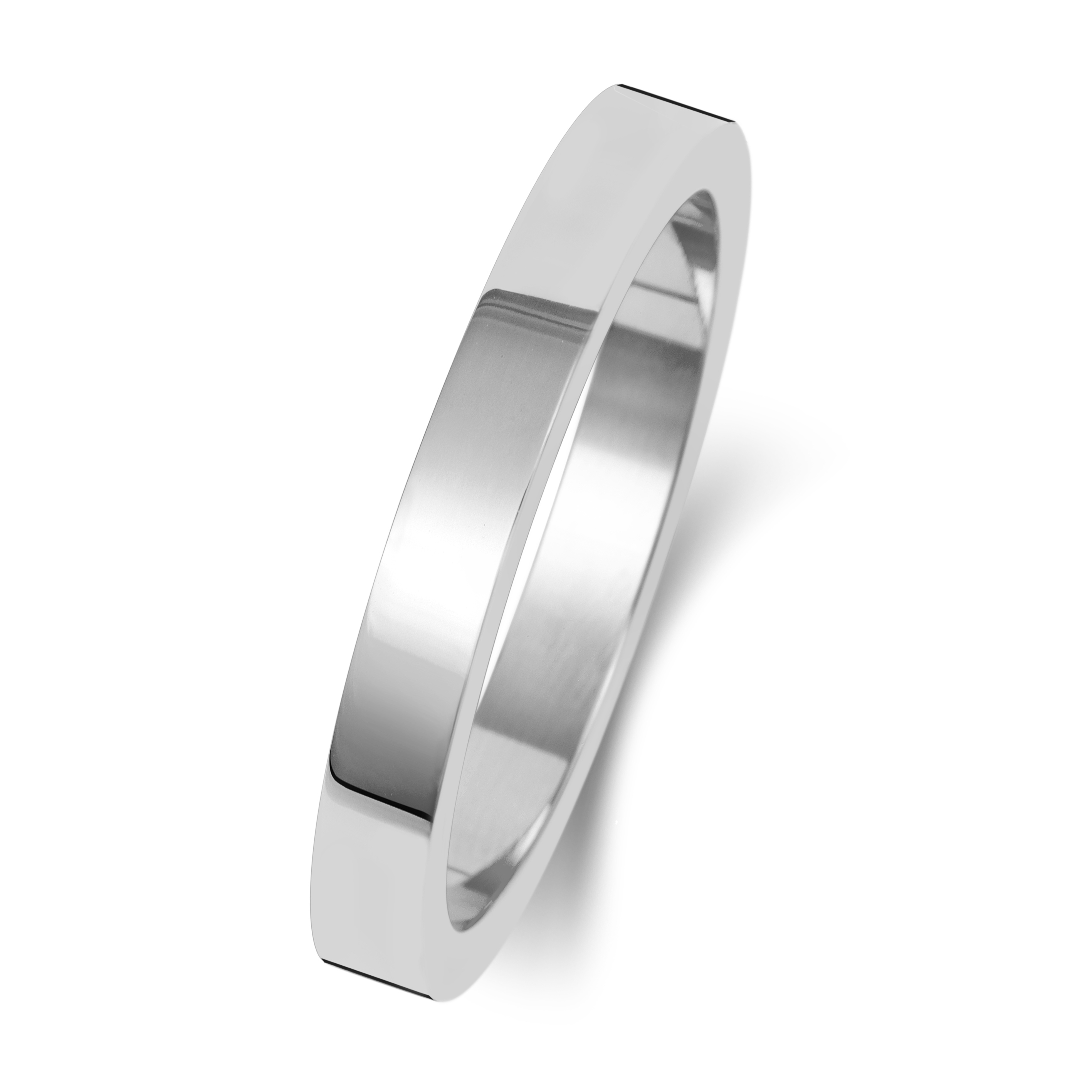 Bague de Mariage/Alliance 2024 Homme/Femme Plat Platine