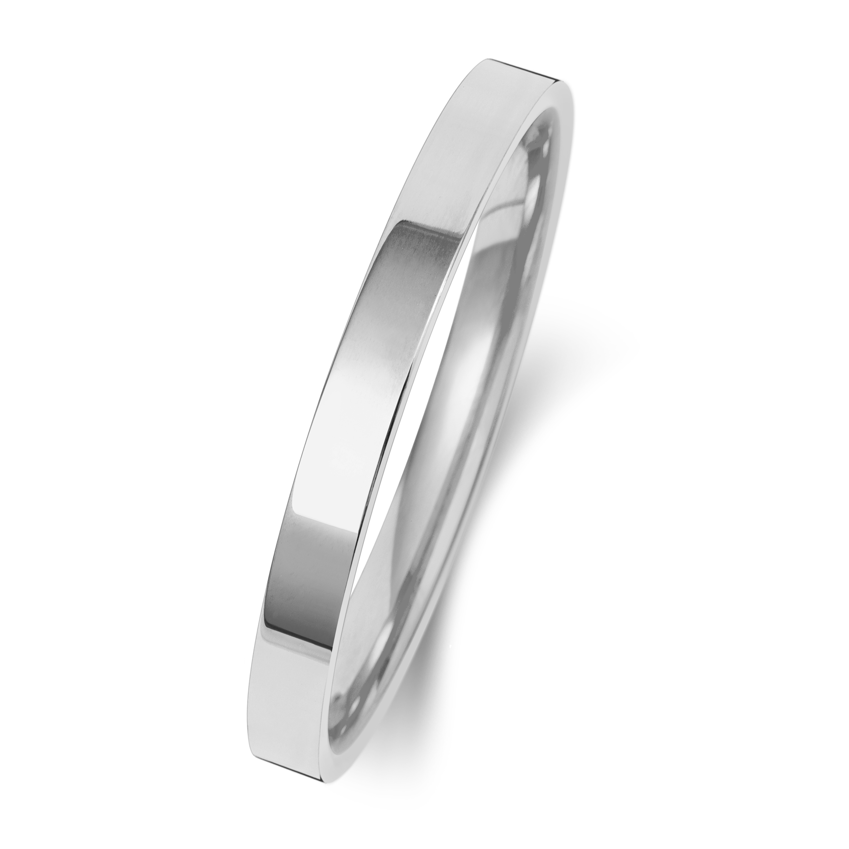 Wedding Band/Ring Heavy Platinum 950 Men/Ladies 2mm Flat Court Comfort