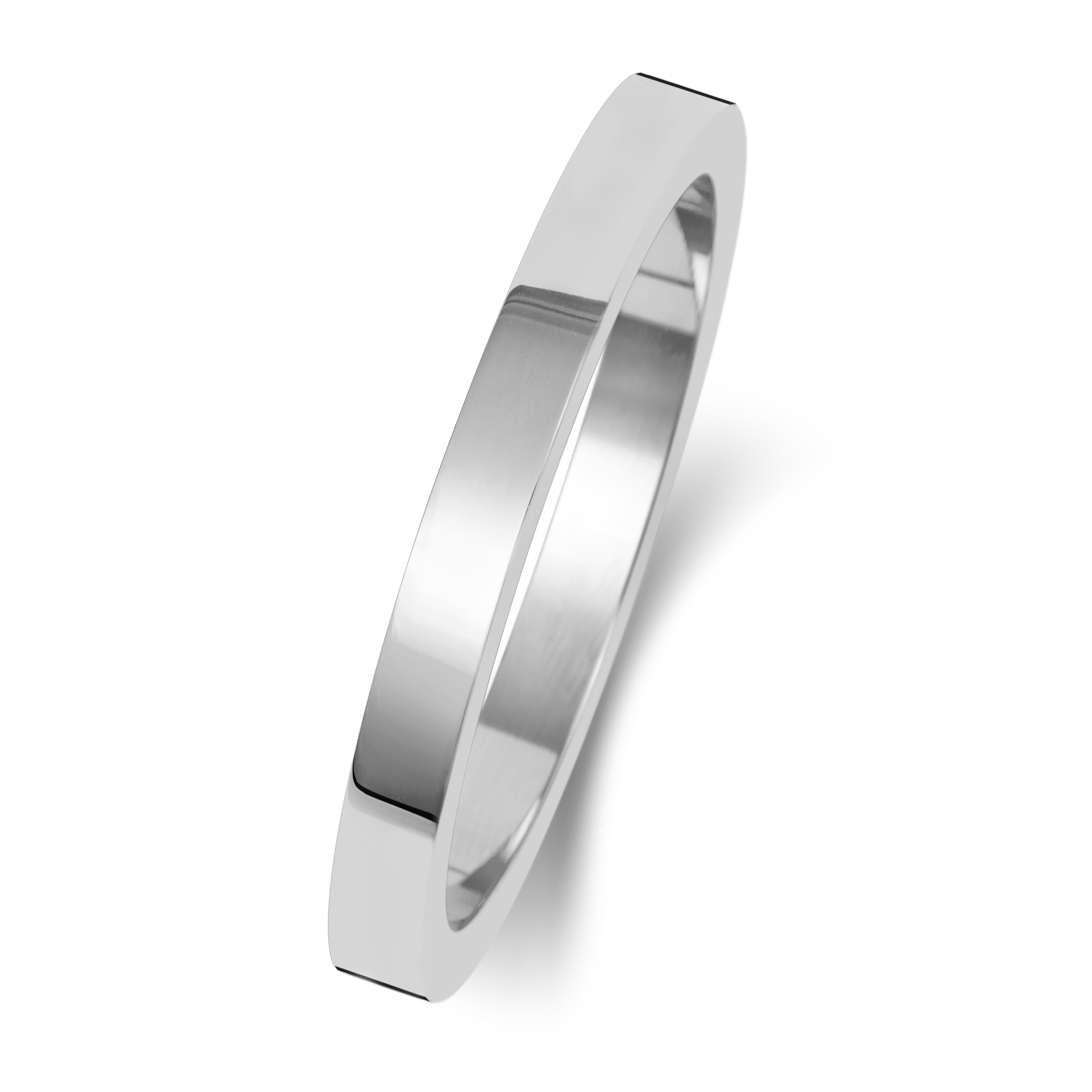 Wedding Band/Ring Heavy Platinum 950 Men/Ladies 2mm Flat