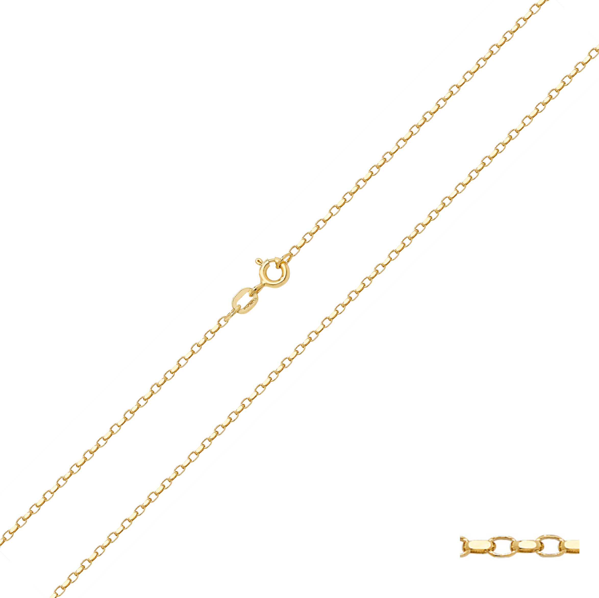 Chaîne Entrelacée En Or Jaune 9 Carats Pour Femme - Plusieurs Longueurs (40cm à 61cm), Neuf étiquettes