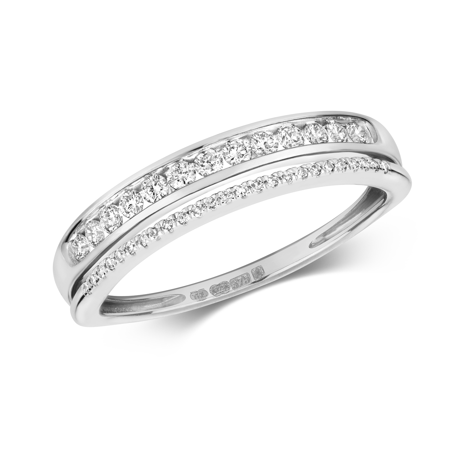 Diamond Ring 9ct Carat White/Yellow Gold Ladies 0.25 Carat